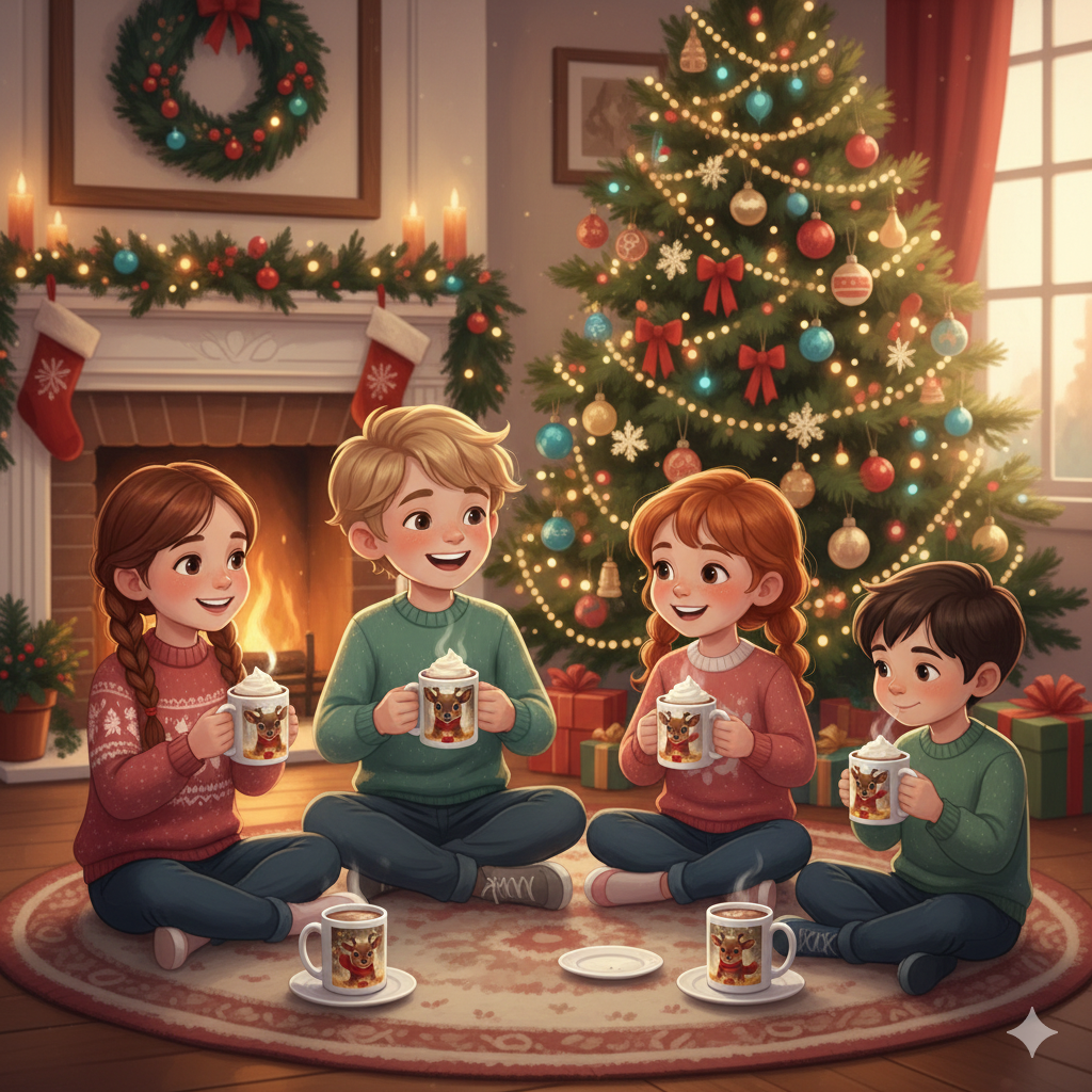 CHRISTMAS HOT COCOA MUG-PIPER THE BABY REINDEER