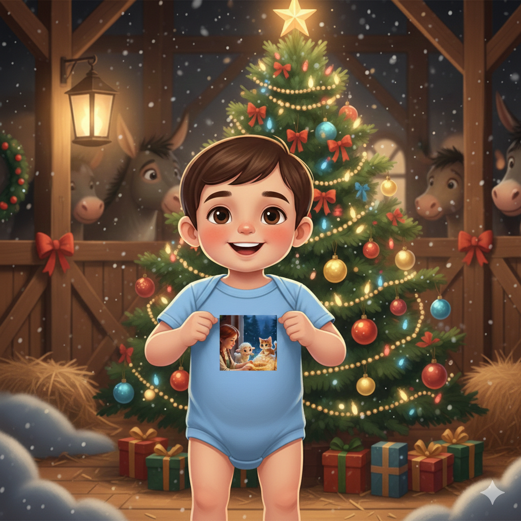 CHRISTMAS ROMPER-LYLA, FRANKIE AND jODI ANN