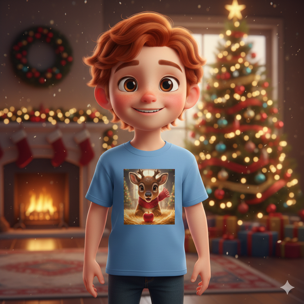 CHRISTMAS T-SHIRT PIPER THE BABY REINDEER
